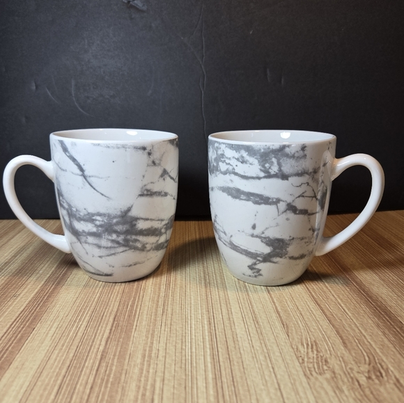 ROYAL NORFOLK Marble Design Mug Set of 2 - Picture 1 of 5